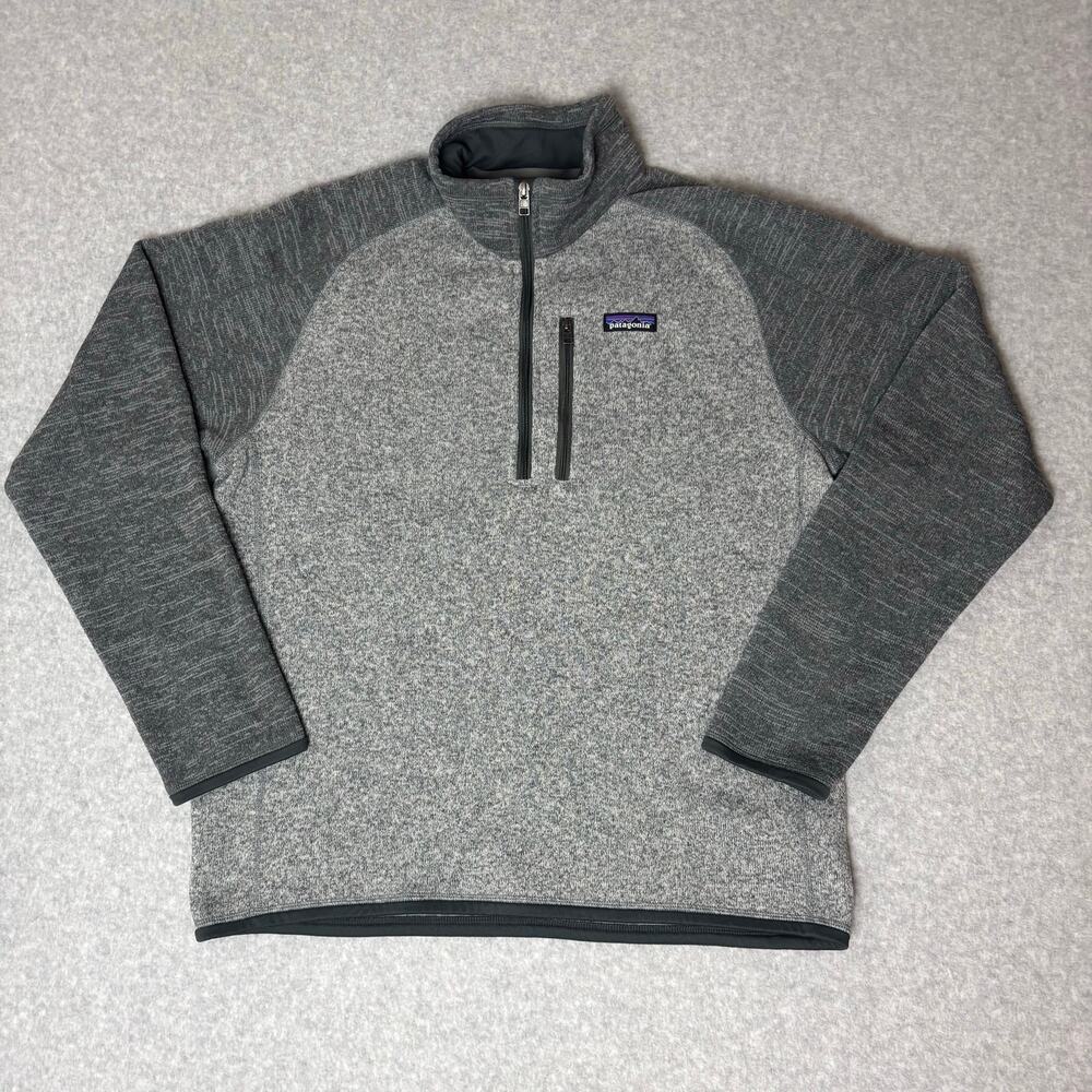 Patagonia Better Sweater Fleece Jacket Mens Large Gray 1/4 Zip Pullover 25523